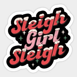 Sleigh Girl Sleigh Sticker